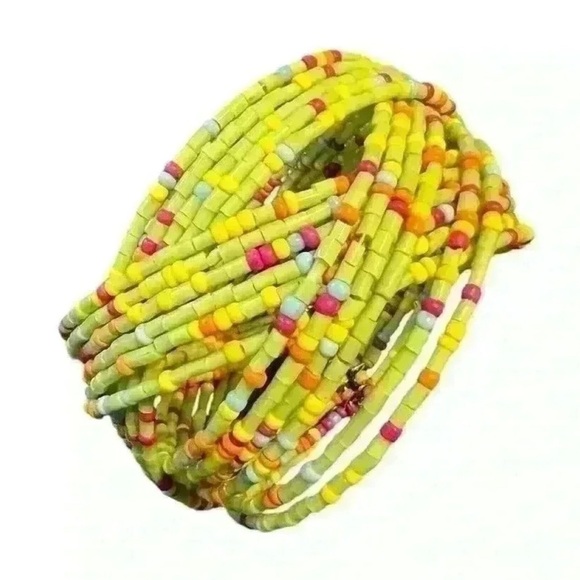 🟣BEADED BRAIDED CUFF BRACELETS Set of 4 - Picture 3 of 6